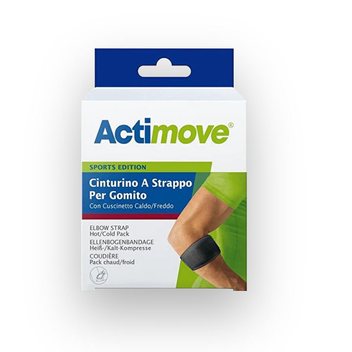 ACTIMOVE SPORTS EDITION CINTURINO A STRAPPO PER GOMITO CON CUSCINETTO CALDO/FREDDO UNIVERSALE