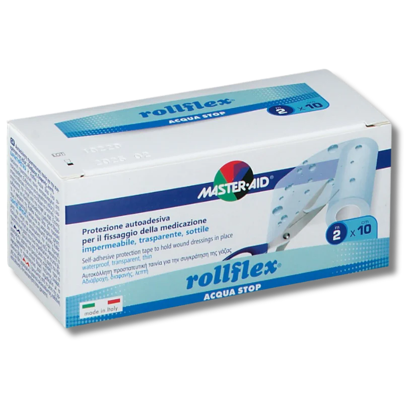 CEROTTO ADESIVO IMPERMEABILE MASTER-AID ROLLFLEX ACQUASTOP 2X10