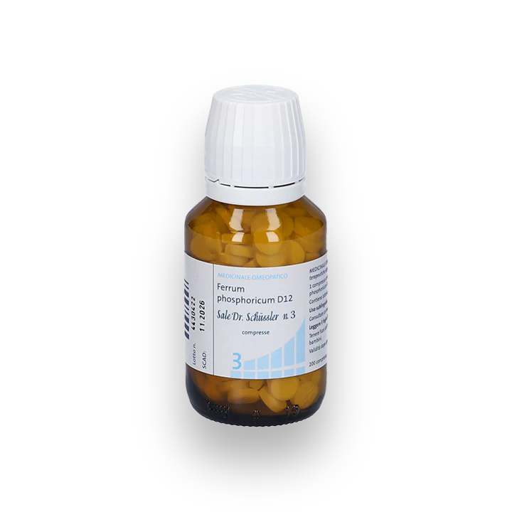 FERRUM PHOSPHORICUM D12 SALE DR.SCHUSSLER N.3 FLACONE 200 COMPRESSE