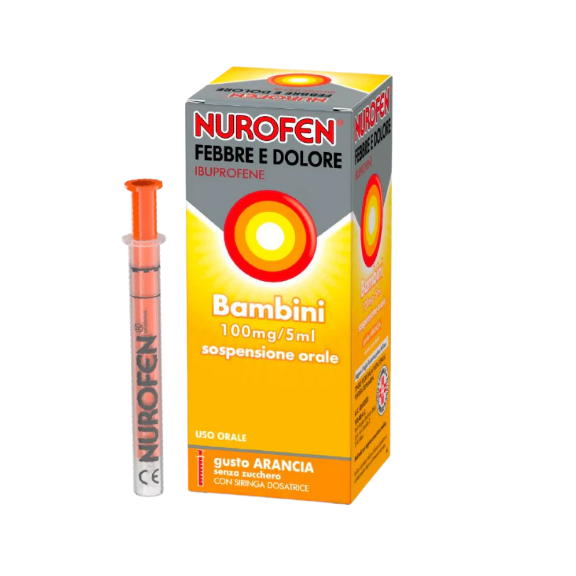 NUROFEN FEBBRE E DOLORE SCIROPPO 100MG/5ML SENZA ZUCCHERO AL GUSTO ARANCIA