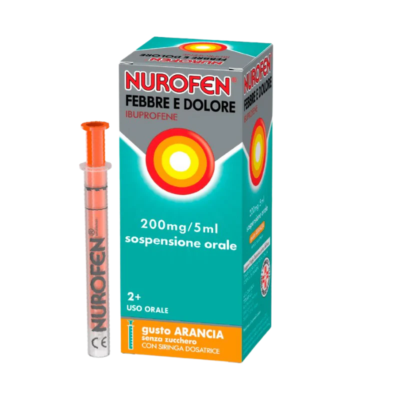 NUROFEN FEBBRE E DOLORE SCIROPPO 200MG/5ML SENZA ZUCCHERO AL GUSTO ARANCIA DA 100 ML