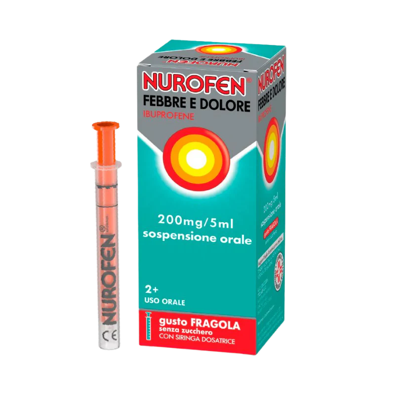 NUROFEN FEBBRE E DOLORE SCIROPPO DA 100 ML GUSTO FRAGOLA SENZA ZUCCHERO