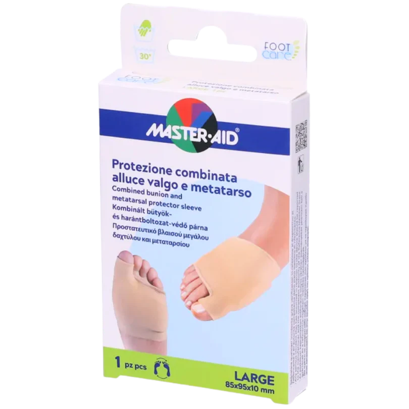 MASTER-AID PROTEZIONE COMBINATA ALLUCE VALGO E METATARSO LARGE 1 PEZZO