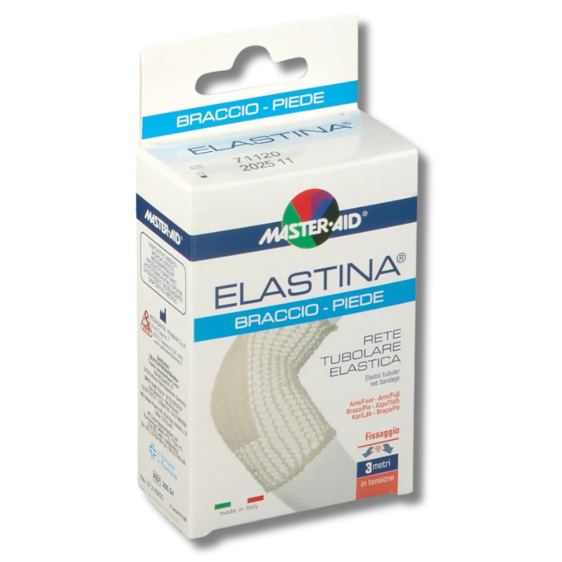 RETE TUBOLARE ELASTICA IPOALLERGENICA MASTER-AID ELASTINA BRACCIO/PIEDE 3 MT IN TENSIONE CALIBRO 4 CM