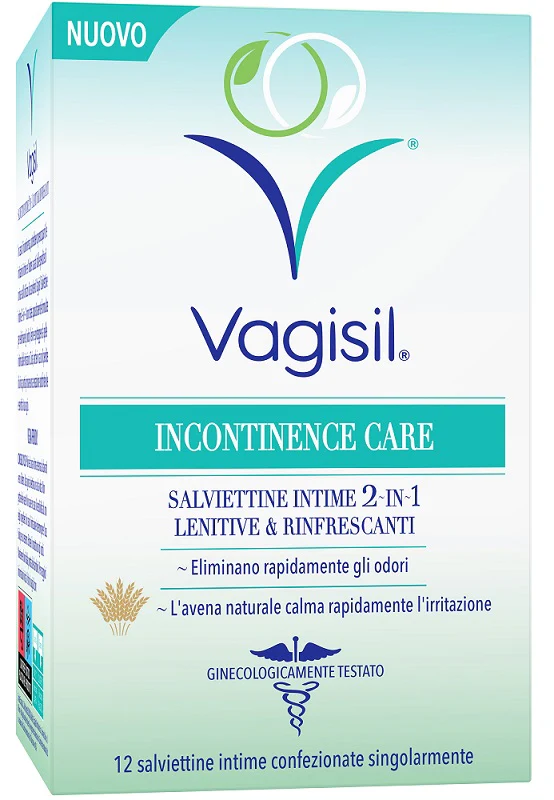 VAGISIL INCONTINENCE CARE SALVIETTINE INTIME 2-IN-1
