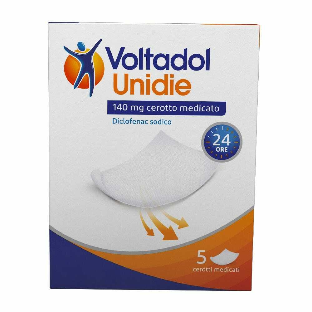 VOLTADOL UNIDIE 5 CEROTTI MEDICATI A RILASCIO PROLUNGATO DA 140 MG